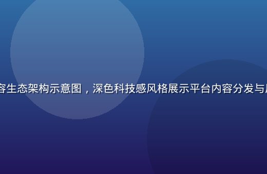 91社区内容生态架构示意图，深色科技感风格展示平台内容分发与用户互动流程